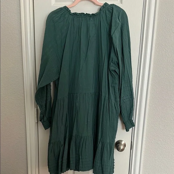 Anthropologie Green Button-Down Dress - Picture 8 of 8